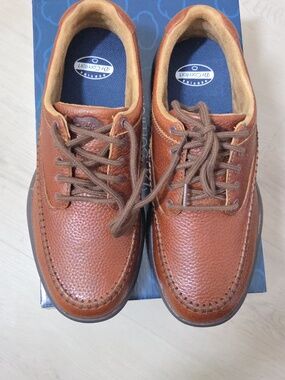 Dr. Comfort Men's Stallion Brown Leather Dress Shoe 9.5W Wide